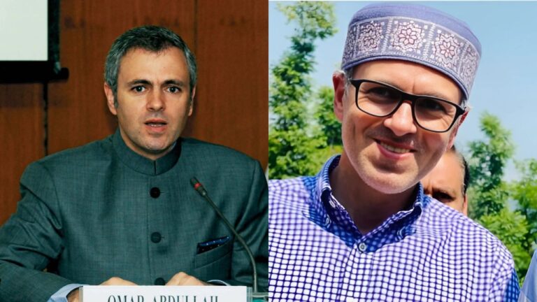 Jammu and Kashmir Assembly Elections 2024: Omar Abdullah speaking at a press conference after National Conference secures majority, highlighting his commitment to statehood restoration and addressing key political issues in the region.