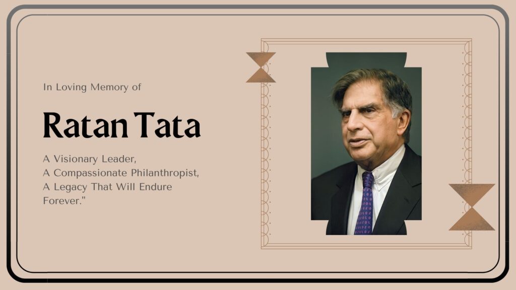 Ratan Tata, legendary Indian industrialist and philanthropist, former chairman of Tata Sons, remembered for his business acumen and humanitarian efforts, passed away at the age of 86.