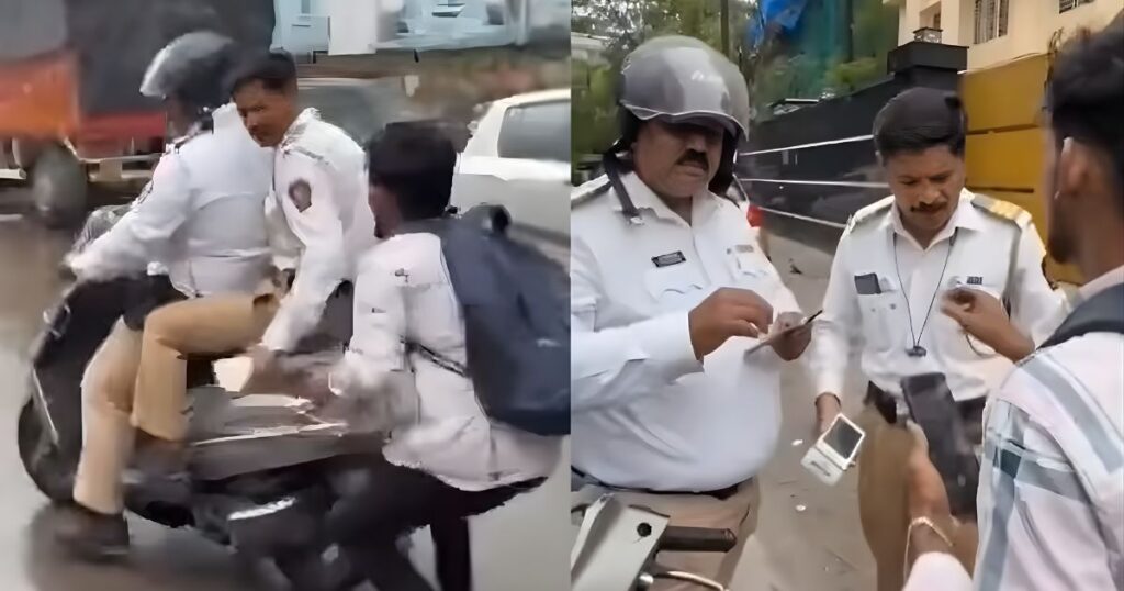 Young Student Outwits Traffic Police in Thane Over Helmet and Number Plate Issue