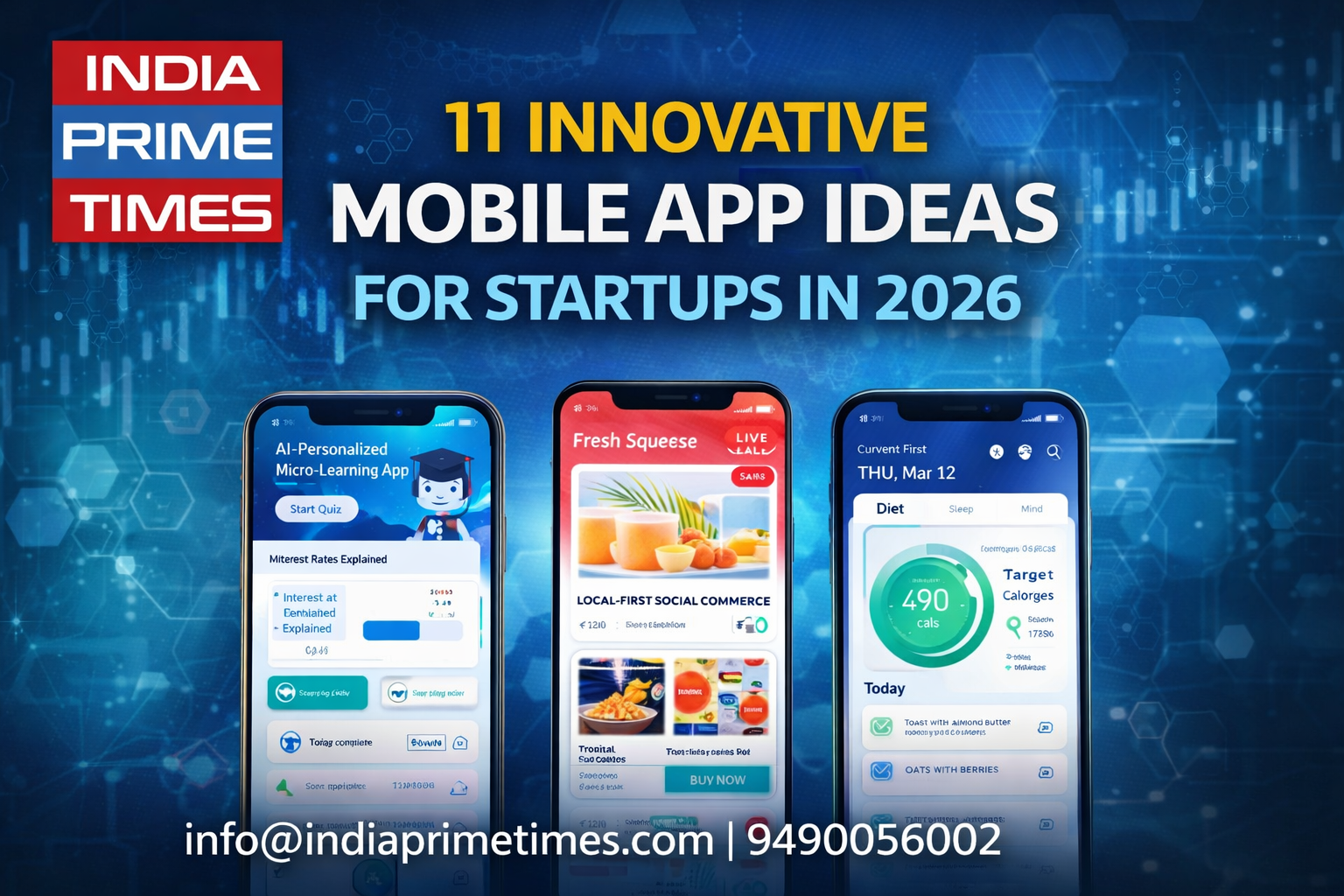 11 Innovative Mobile App Ideas for Startups in 2026 - India Prime Times